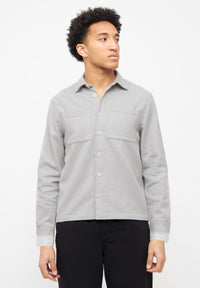 Givn Berlin Overshirt CRAIG aus Bio-Baumwolle Buttoned Shirt Light Grey