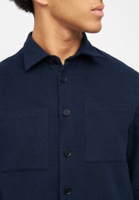 Givn Berlin Overshirt CRAIG aus Bio-Baumwolle Buttoned Shirt Midnight Blue