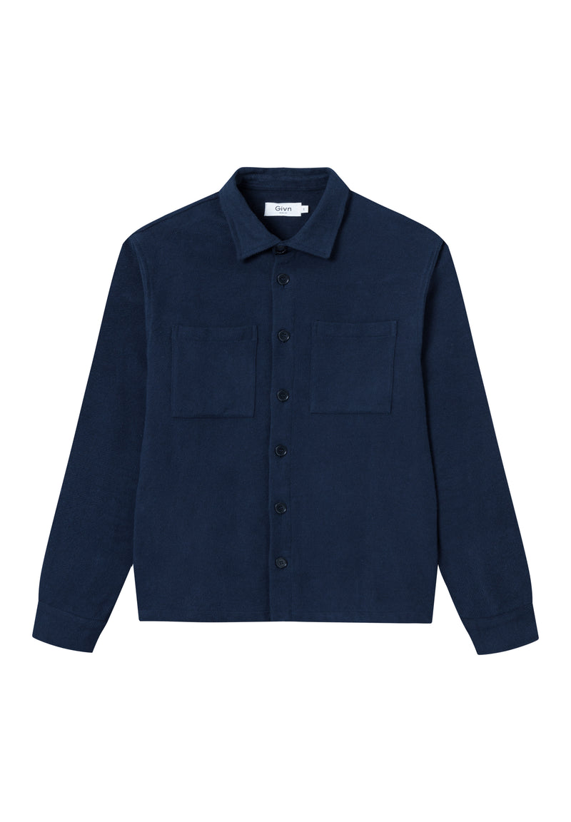 Givn Berlin Overshirt CRAIG aus Bio-Baumwolle Buttoned Shirt Midnight Blue