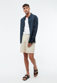 Givn Berlin Overshirt GBALVAR relaxed aus Bio-Baumwoll Piqué Buttoned Shirt Midnight Blue (Pique)