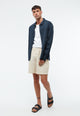Givn Berlin Overshirt GBALVAR relaxed aus Bio-Baumwoll Piqué Buttoned Shirt Midnight Blue (Pique)