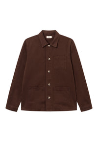 Givn Berlin Overshirt GBBEN aus Bio-Baumwolle Jacket Sepia Brown