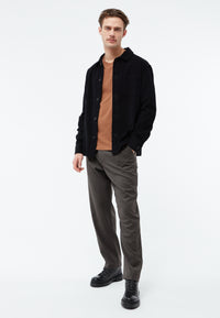 Givn Berlin Overshirt GBCURT aus Bio-Baumwollcord Overshirt Black (Structure)
