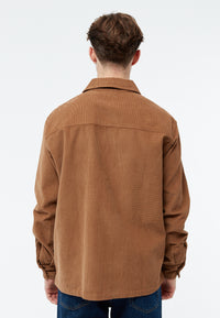 Givn Berlin Overshirt GBCURT aus Bio-Baumwollcord Overshirt Dark Camel (Structure)