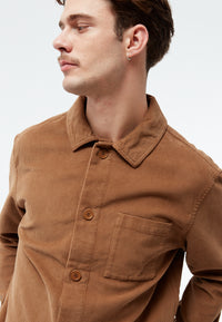 Givn Berlin Overshirt GBCURT aus Bio-Baumwollcord Overshirt Dark Camel (Structure)