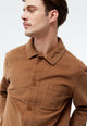 Givn Berlin Overshirt GBCURT aus Bio-Baumwollcord Overshirt Dark Camel (Structure)