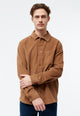 Givn Berlin Overshirt GBCURT aus Bio-Baumwollcord Overshirt Dark Camel (Structure)