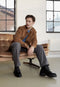 Givn Berlin Overshirt GBCURT aus Bio-Baumwollcord Overshirt Dark Camel (Structure)