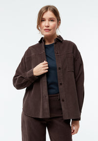 Givn Berlin Overshirt GBOXANA aus Cord aus Bio-Baumwolle Overshirt Coffee Brown (Cord)