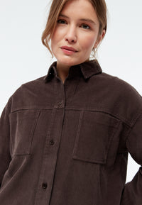 Givn Berlin Overshirt GBOXANA aus Cord aus Bio-Baumwolle Overshirt Coffee Brown (Cord)