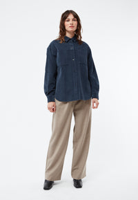 Givn Berlin Overshirt GBOXANA aus Cord aus Bio-Baumwolle Overshirt Midnight Blue (Cord)