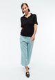 Givn Berlin Poloshirt GBYASMIN aus Bio-Baumwolle im Jacquard Muster T-Shirt Black (Jacquard)