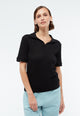 Givn Berlin Poloshirt GBYASMIN aus Bio-Baumwolle im Jacquard Muster T-Shirt Black (Jacquard)