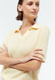 Givn Berlin Poloshirt GBYASMIN aus Bio-Baumwolle im Jacquard Muster T-Shirt Creamy Yellow (Jacquard)