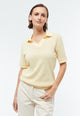 Givn Berlin Poloshirt GBYASMIN aus Bio-Baumwolle im Jacquard Muster T-Shirt Creamy Yellow (Jacquard)