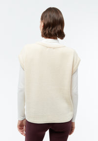 Givn Berlin Pullunder RIKE aus Bio-Wolle Sweater White (Wool)