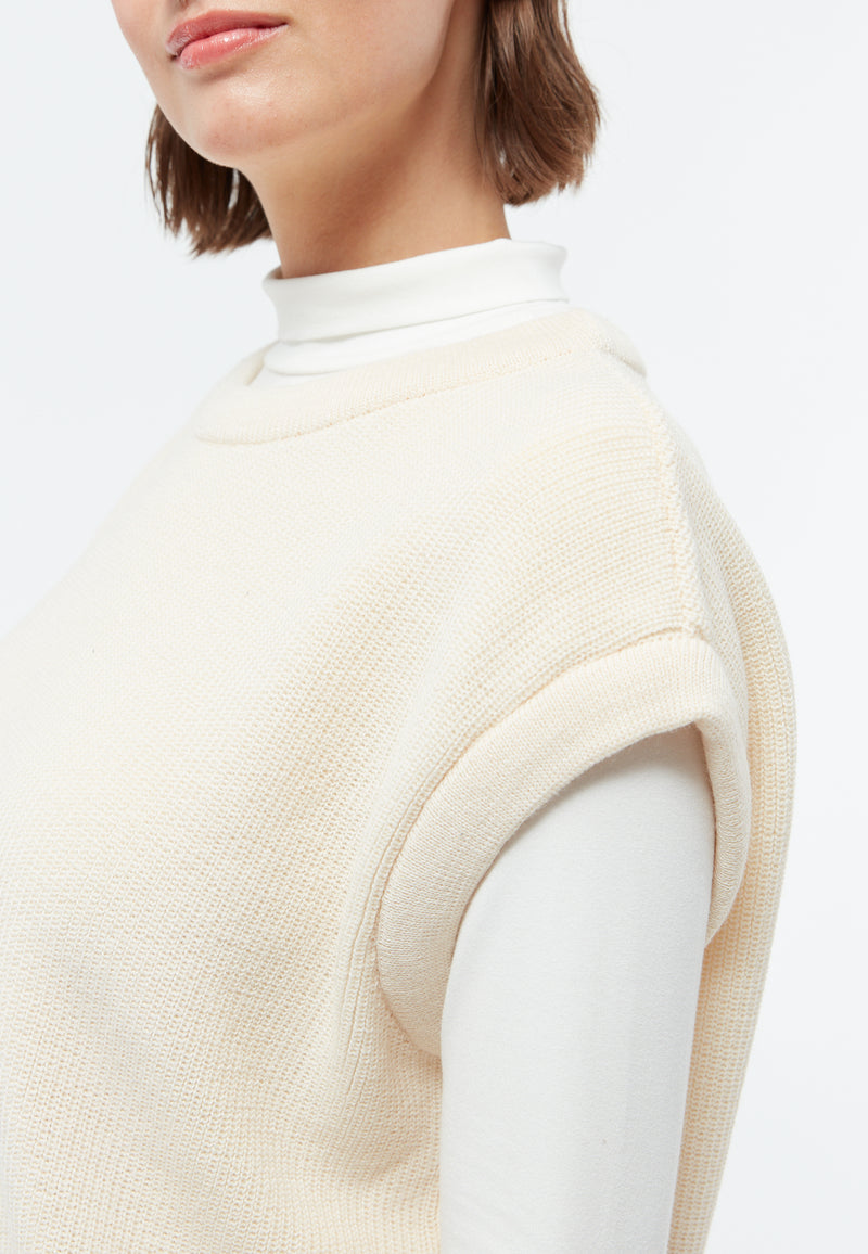 Givn Berlin Pullunder RIKE aus Bio-Wolle Sweater White (Wool)