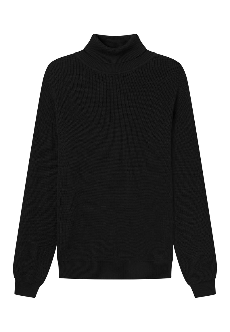 Givn Berlin Rollkragen-Strickullover PIET aus Bio-Baumwolle Sweater Black