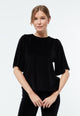 Givn Berlin Samtbluse GBJANKA aus Bio-Baumwolle mit Puffärmeln Blouse Black