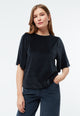 Givn Berlin Samtbluse GBJANKA aus Bio-Baumwolle mit Puffärmeln Blouse Dusty Blue