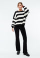 Givn Berlin Samthose GBELODIE flared leg aus Bio-Baumwolle Trousers Black