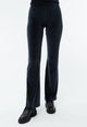 Givn Berlin Samthose GBELODIE flared leg aus Bio-Baumwolle Trousers Dusty Blue
