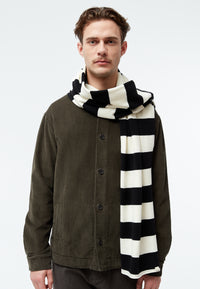 Givn Berlin Schal GBDANA aus recycelter Baumwolle Scarf Off White / Black (Stripes)