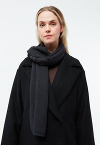 Givn Berlin Schal GBJAKE aus Bio-Baumwoll Strick Scarf Anthracite