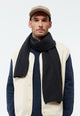 Givn Berlin Schal GBJAKE aus Bio-Baumwoll Strick Scarf Anthracite