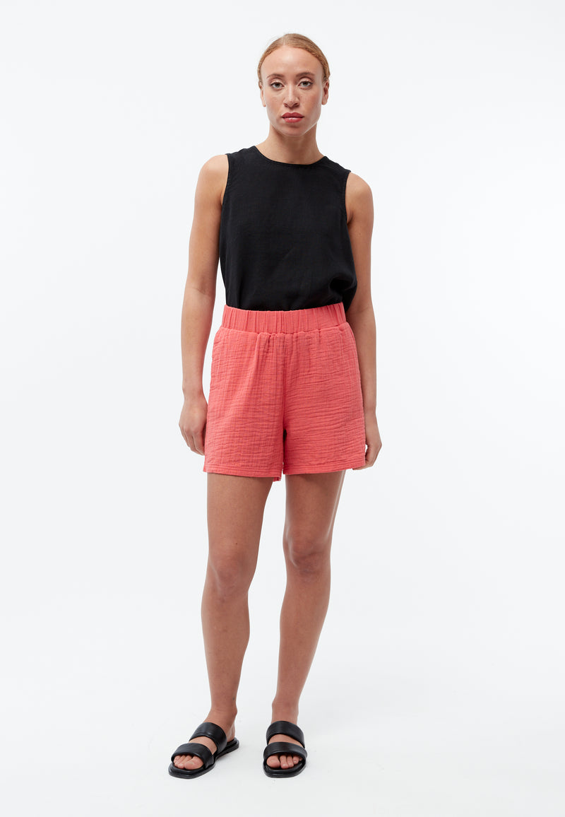 Givn Berlin Shorts GBCLEMENTINE aus Bio-Baumwoll Musselin Shorts Sunset Coral (Musselin)