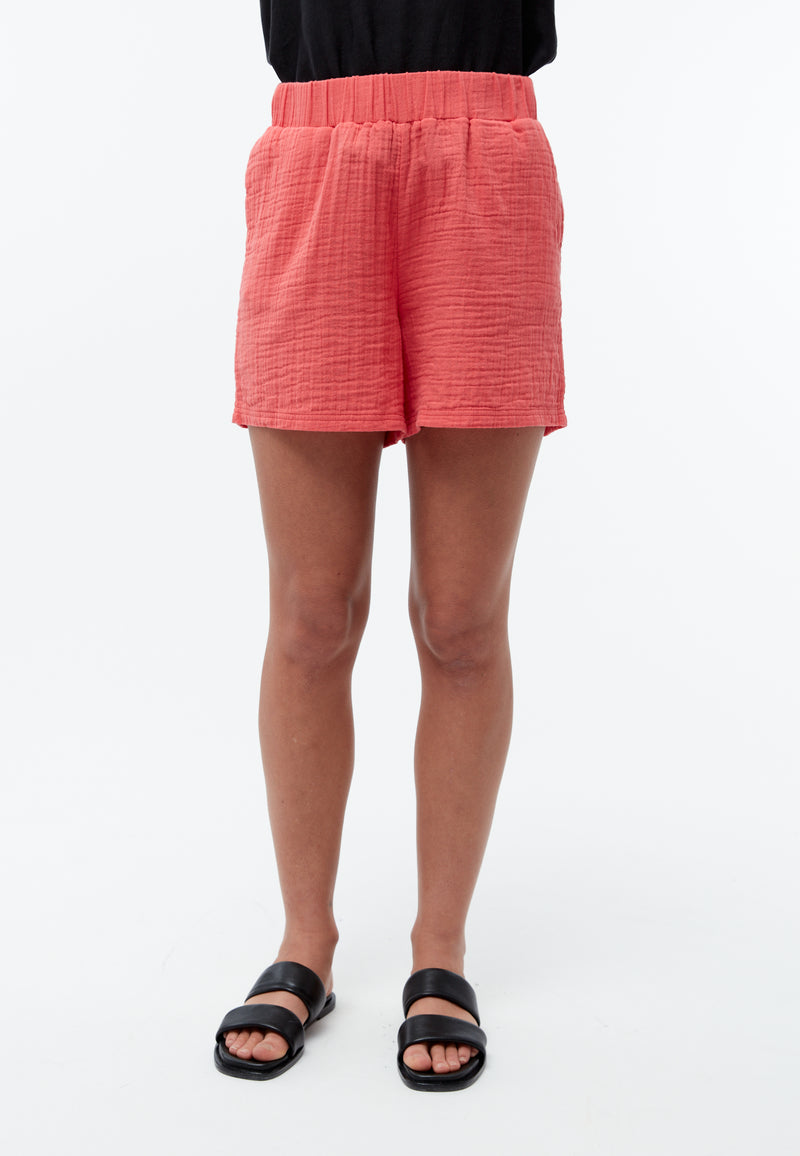 Givn Berlin Shorts GBCLEMENTINE aus Bio-Baumwoll Musselin Shorts Sunset Coral (Musselin)