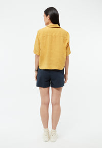 Givn Berlin Shorts GBCLEMENTINE aus Bio-Baumwoll Seersucker Shorts Midnight Blue (Structure)
