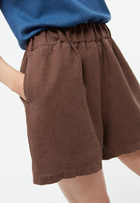 Givn Berlin Shorts GBCLEMENTINE aus Leinen Shorts Chocolate Brown (Linen)