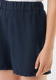 Givn Berlin Shorts GBCLEO aus Leinen mit elastischem Bund Shorts Midnight Blue (Linen)