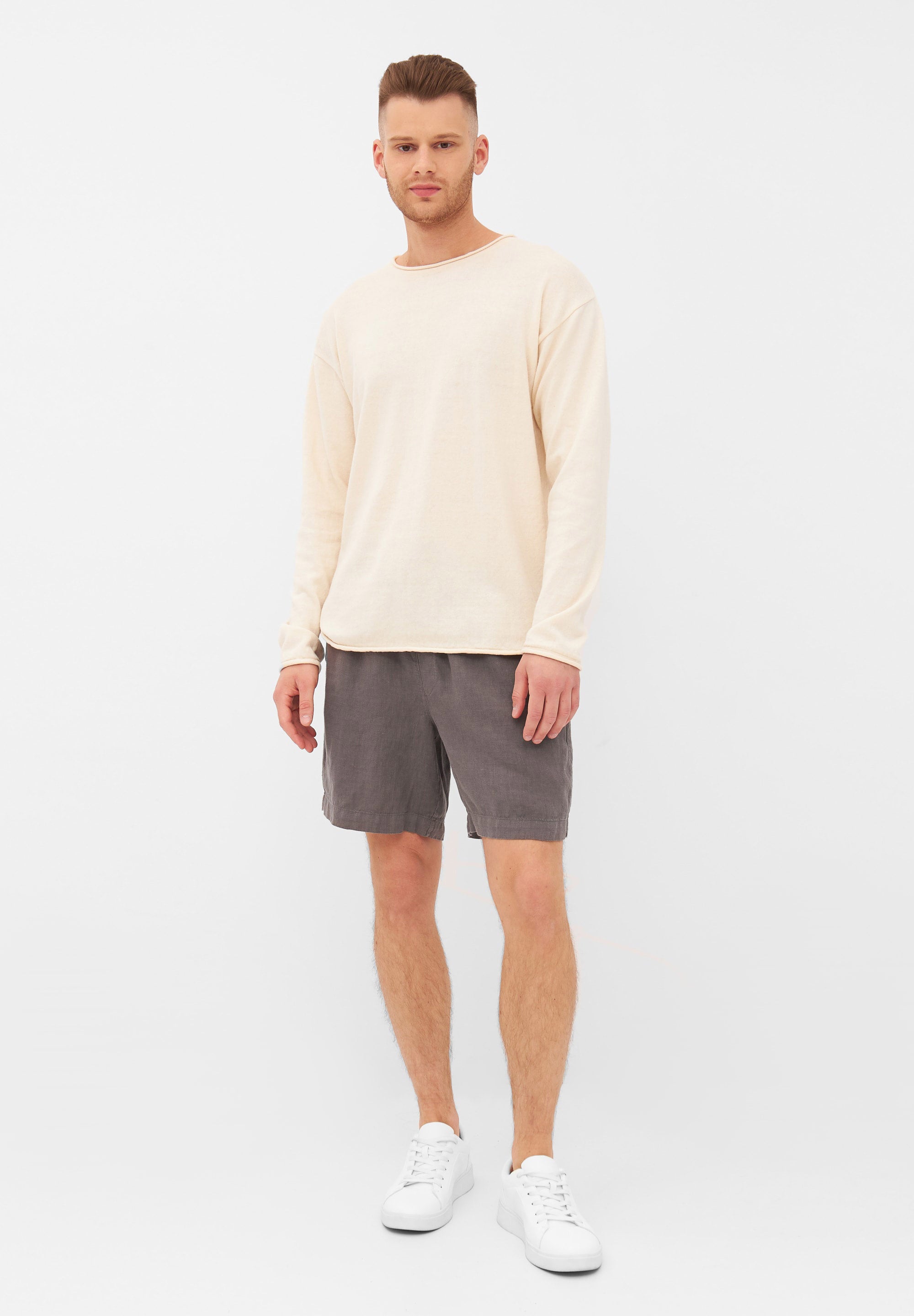 Givn Berlin Leinenshorts GBLAURIN mit Tunnelzug Shorts Taupe (Linen)