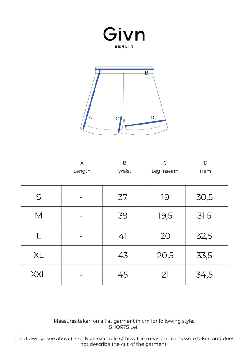 Givn Berlin Shorts GBLEIF aus Bio-Baumwoll Twill Shorts Basalt