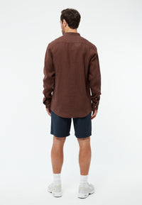 Givn Berlin Shorts GBPASCAL aus Bio-Baumwoll Seersucker Shorts Midnight Blue (Structure)