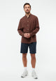 Givn Berlin Shorts GBPASCAL aus Bio-Baumwoll Seersucker Shorts Midnight Blue (Structure)
