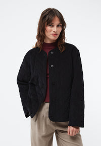 Givn Berlin Steppjacke GBBETHANY aus Babycord Jacket Black (Cord Quilted)