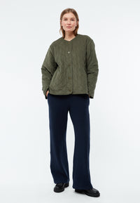 Givn Berlin Steppjacke GBBETHANY aus Babycord Jacket Dark Khaki (Cord Quilted)