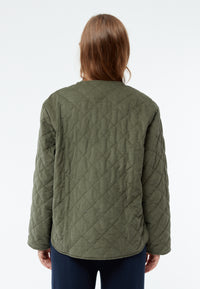 Givn Berlin Steppjacke GBBETHANY aus Babycord Jacket Dark Khaki (Cord Quilted)