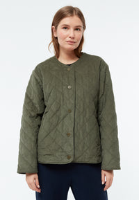 Givn Berlin Steppjacke GBBETHANY aus Babycord Jacket Dark Khaki (Cord Quilted)
