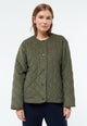 Givn Berlin Steppjacke GBBETHANY aus Babycord Jacket Dark Khaki (Cord Quilted)
