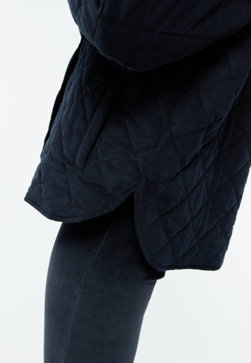 Givn Berlin Steppjacke GBBETHANY aus Babycord Jacket Midnight Blue (Cord Quilted)