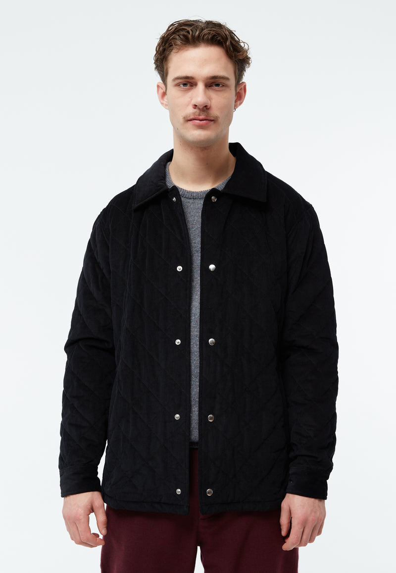 Givn Berlin Steppjacke GBTERENCE  aus Babycord Jacket Black (Cord Quilted)