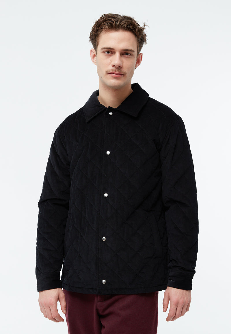 Givn Berlin Steppjacke GBTERENCE  aus Babycord Jacket Black (Cord Quilted)