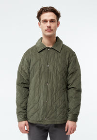Givn Berlin Steppjacke GBTERENCE  aus Babycord Jacket Dark Khaki (Cord Quilted)