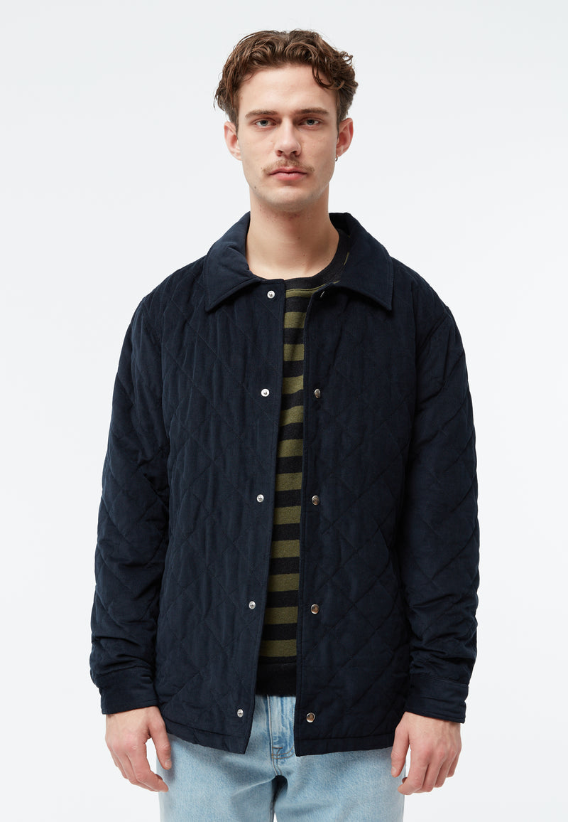 Givn Berlin Steppjacke GBTERENCE  aus Babycord Jacket Midnight Blue (Cord Quilted)
