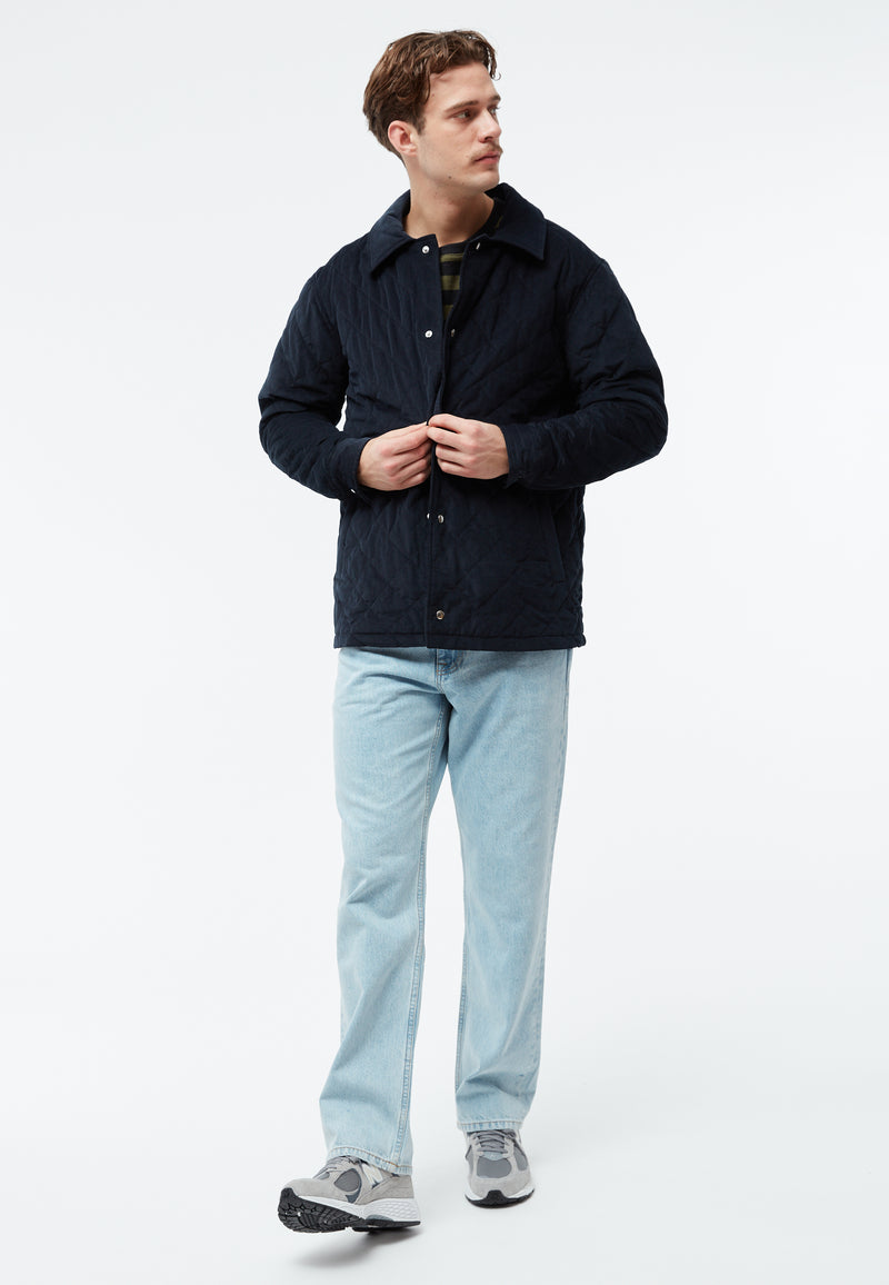 Givn Berlin Steppjacke GBTERENCE  aus Babycord Jacket Midnight Blue (Cord Quilted)
