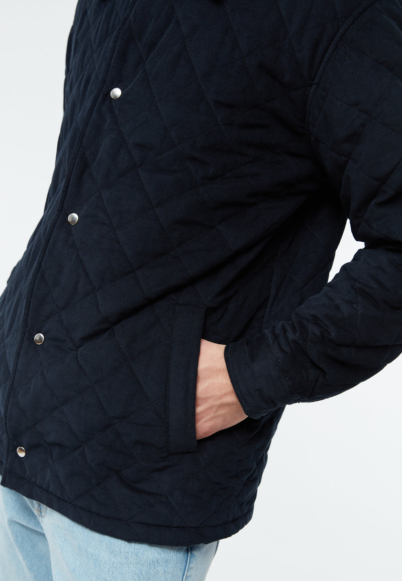 Givn Berlin Steppjacke GBTERENCE  aus Babycord Jacket Midnight Blue (Cord Quilted)
